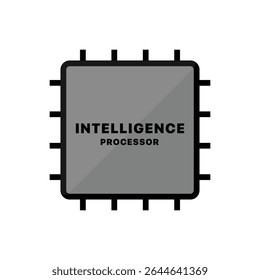 AI processor Artificial intelligence setting icon vector symbol for graphic design, logo, web site, social media. vector illustration concept
