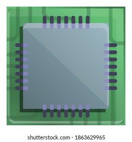 Ai processor icon. Cartoon of ai processor vector icon for web design isolated on white background
