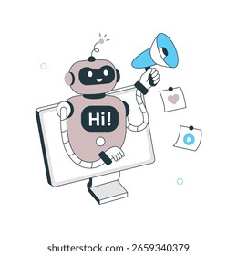 Ilustración vectorial De Promoción De La Ia. Archivo EPS 10