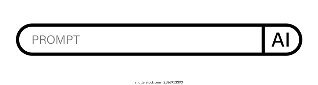 Ai prompt bar icon simple design