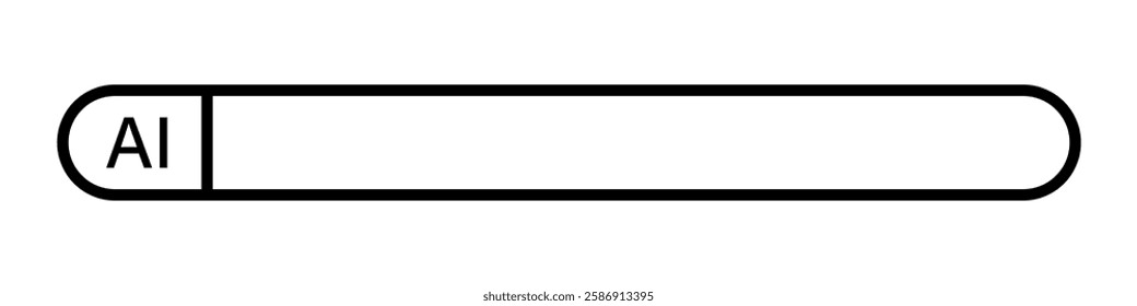 Ai prompt bar icon simple design