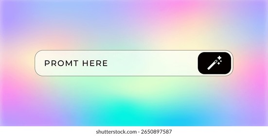 Ai prompt bar with a magic wand icon symbolizes user interaction in a digital intelligence context.