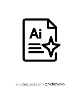 AI prompt library icon. Artificial intelligence sign and symbol. Machine learning software design. Vector illustration isolated on white background.
