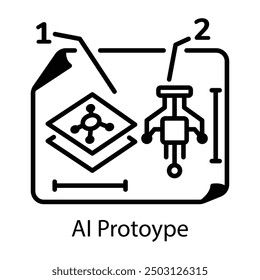 Ai Prototypsymbol im Linienstil