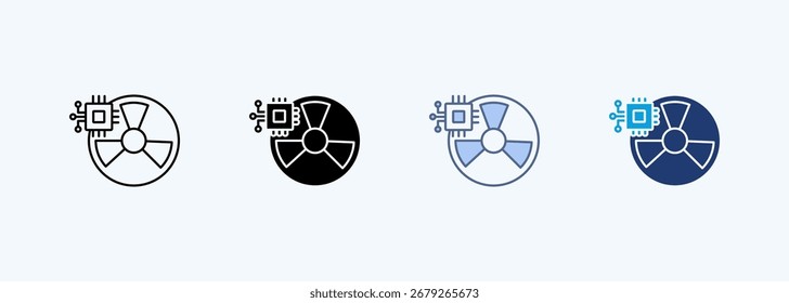 Ai Radiología Icono de Estilo Múltiple Colección