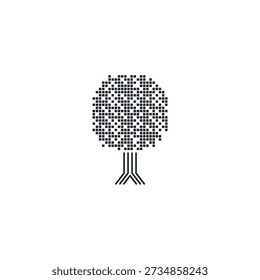 AI random seed icon. Digital seed sprouting binary code leaves. Generative art parameter and starting point symbol vector illustration.