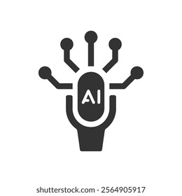 Ai recorder icon, Vector graphics