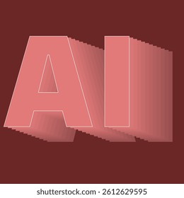 AI red 3d letters background vector
Vector background artificial intelligence icon
