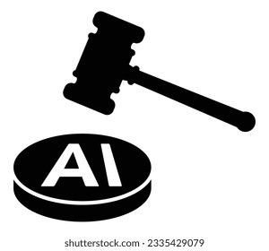 AI regulation or AI bill of rights flat vector icon for apps and websites svg