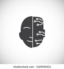 Ai related icon on background for graphic and web design. Simple illustration. Internet concept symbol for website button or mobile app.