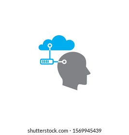 Ai related icon on background for graphic and web design. Simple illustration. Internet concept symbol for website button or mobile app.