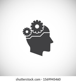Ai related icon on background for graphic and web design. Simple illustration. Internet concept symbol for website button or mobile app.