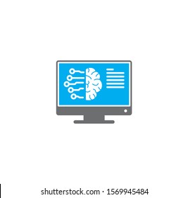 Ai related icon on background for graphic and web design. Simple illustration. Internet concept symbol for website button or mobile app.