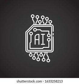 Ai related icon on background for graphic and web design. Simple illustration. Internet concept symbol for website button or mobile app