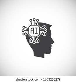 Ai related icon on background for graphic and web design. Simple illustration. Internet concept symbol for website button or mobile app