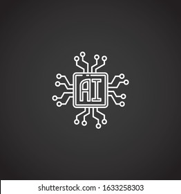 Ai related icon on background for graphic and web design. Simple illustration. Internet concept symbol for website button or mobile app