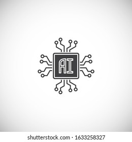 Ai related icon on background for graphic and web design. Simple illustration. Internet concept symbol for website button or mobile app