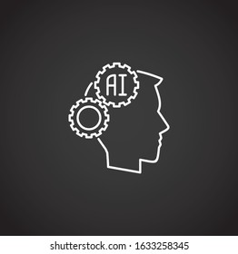 Ai related icon on background for graphic and web design. Simple illustration. Internet concept symbol for website button or mobile app