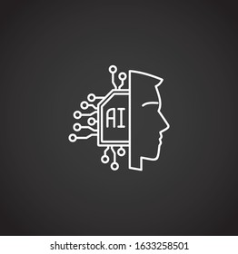 Ai related icon on background for graphic and web design. Simple illustration. Internet concept symbol for website button or mobile app