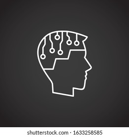 Ai related icon on background for graphic and web design. Simple illustration. Internet concept symbol for website button or mobile app