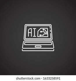 Ai related icon on background for graphic and web design. Simple illustration. Internet concept symbol for website button or mobile app