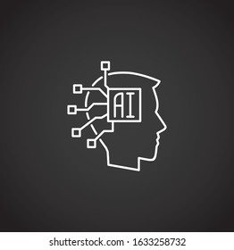 Ai related icon on background for graphic and web design. Simple illustration. Internet concept symbol for website button or mobile app