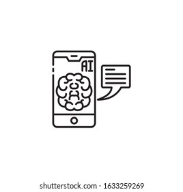 Ai related icon on background for graphic and web design. Simple illustration. Internet concept symbol for website button or mobile app