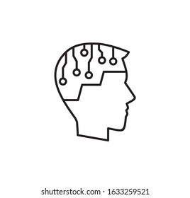 Ai related icon on background for graphic and web design. Simple illustration. Internet concept symbol for website button or mobile app
