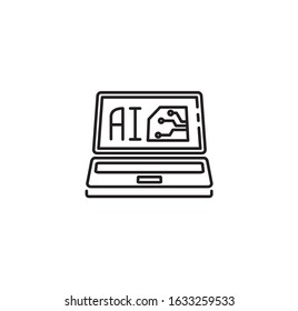 Ai related icon on background for graphic and web design. Simple illustration. Internet concept symbol for website button or mobile app