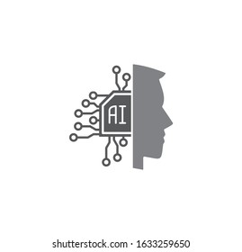 Ai related icon on background for graphic and web design. Simple illustration. Internet concept symbol for website button or mobile app