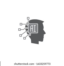 Ai related icon on background for graphic and web design. Simple illustration. Internet concept symbol for website button or mobile app