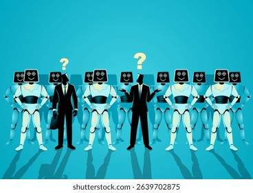 AI Replacement in Workforce, conceptual illustration of human identity and automation