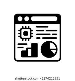 AI Report icon in vector. Logotype