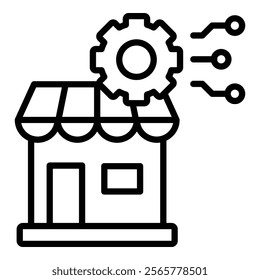 Ai Retail Management Icon Element For Design