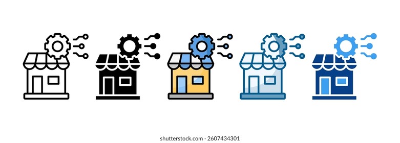 Ai Retail Management Icon Set Multiple Style Collection