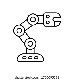 AI Robot Arm vector icon stock illustration