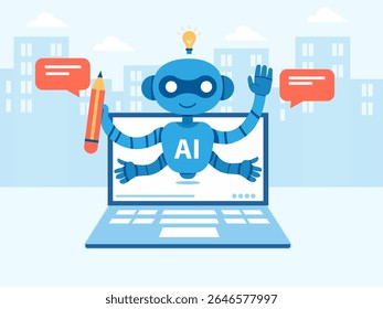 Robô de IA que ajuda os alunos via aprendizagem online