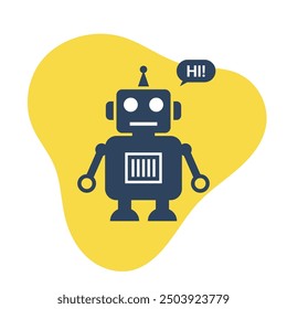 Ai robot bot vector illustration for websites, apps, template design.