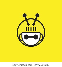 Diseño de logotipo de niño robot AI