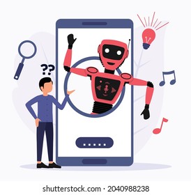 AI Robot or Chat Bot on Phone