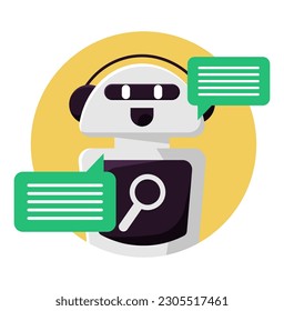 AI robot chatbot collection that can be reused in flat illustrations, these elements will create a future technology atmosphere, simple modern and elegant vector design.