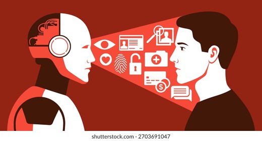 Robot de IA que recopila datos personales de un usuario: inteligencia artificial, recopilación de datos y cuestiones de privacidad