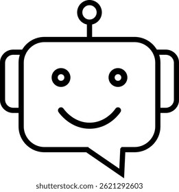 AI Roboter Kommunikation Symbol Vektordesign