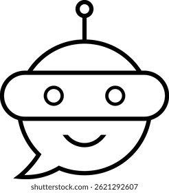 AI Robot Communication Symbol vector design