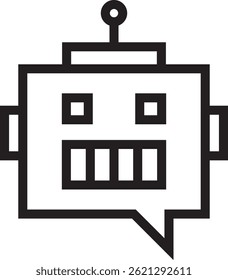 AI Robot Communication Symbol vector design