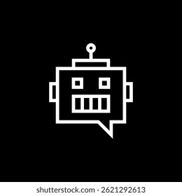 AI Robot Communication Symbol vector design