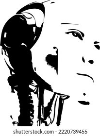 Logo del ícono del robot AI, Inteligencia Artificial, mundo ai, mundo robot, cabeza del robot