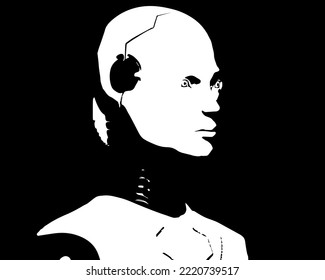 AI robot head icon logo, Artificial Intelligence., ai world, robot world, robot head