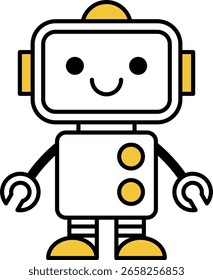 AI, robot icon illustration. Vector image.