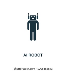 Ai Robot icon. Premium style design from artificial intelligence collection. UX and UI. Pixel perfect ai robot icon. For web design, apps, software, printing usage.